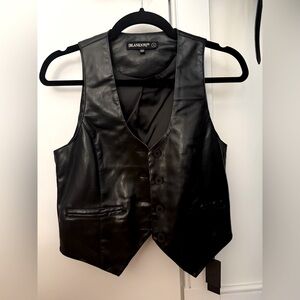 Blank NYC Black Vest with Pocket Detail- NWT!